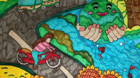 儿童美术绘画保护环境,儿童保护环境的绘画_大山谷图库
