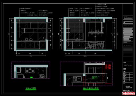 家装CAD图纸[84],创元美景3室2厅CAD施工图全套下载-齐生设计职业学校