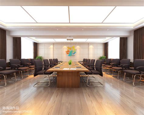 办公空间小会议室装修设计图_装信通网效果图