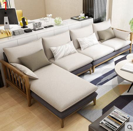 北欧风全实木沙发新中式日式简约现代客厅白橡木布艺单双三人沙发-阿里巴巴