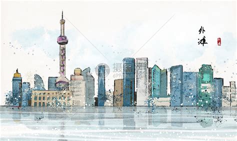 上海外滩插画图片下载-正版图片400114929-摄图网