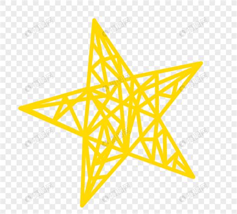 黄色星星镂空元素元素素材下载-正版素材401831621-摄图网