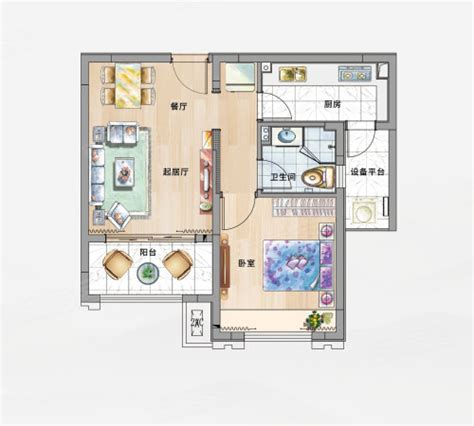 50平米小户型两室一厅怎样装修效果图- _汇潮装饰网
