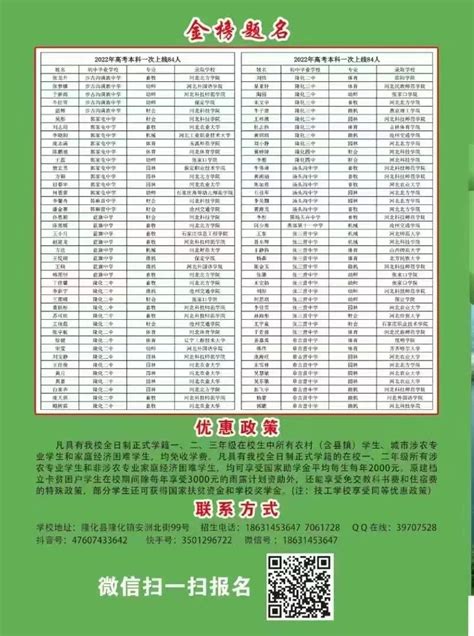 隆化县职教中心2023年招生简章 - 职教网