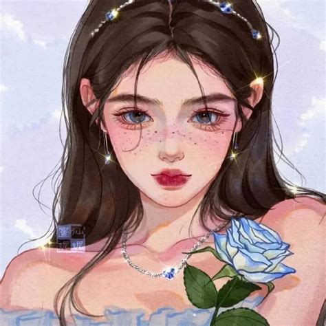 甜美女生头像高级质感动漫