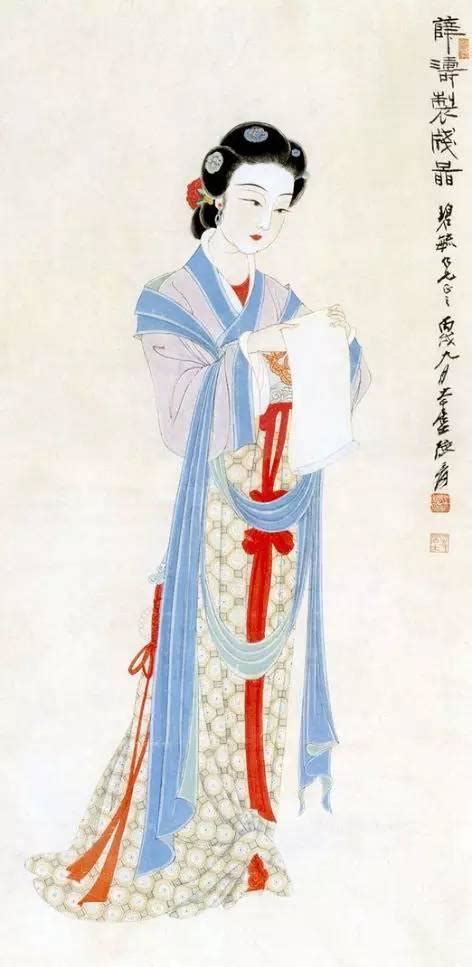 张大千仕女图图片