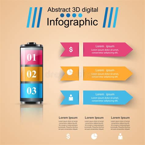 Abstract 3D Digital Illustration Infographic. Stock Vector ...