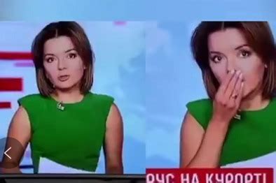 乌克兰女主持直播时门牙脱落，淡定捂嘴接住假牙继续播报_凤凰网视频_凤凰网