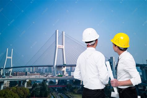 桥梁工程师建筑施工人像安全施工技术员摄影图配图高清摄影大图-千库网