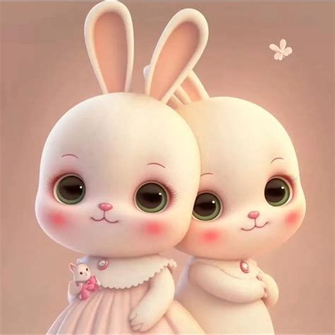 卡通情侣兔子爱情PNG图片素材下载_素材PNG_熊猫办公