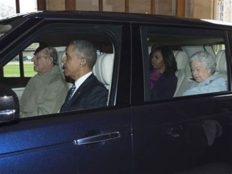 奥巴马来访 英女王94岁丈夫亲自驾车迎接(图)_手机凤凰网