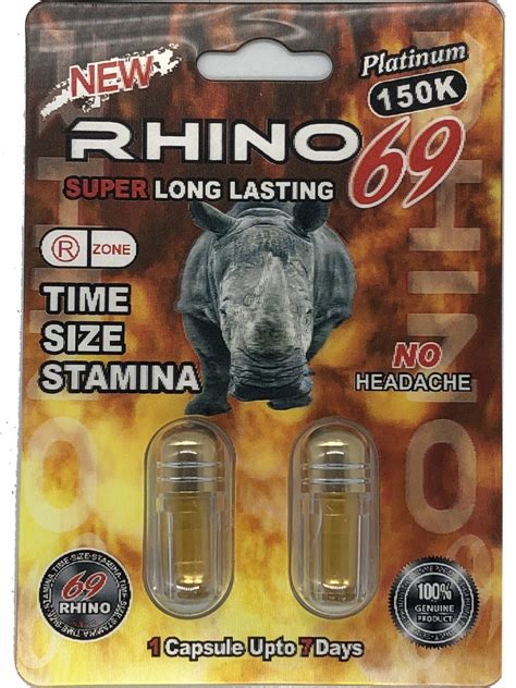 Rhino 69 69000 Platinum Men Sexual Supplement Enhancement Pill - Rhino ...