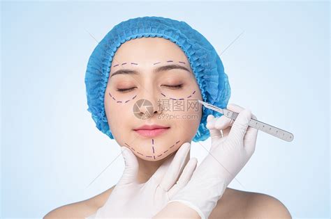 女性面部整容整形手术高清图片下载-正版图片501636982-摄图网