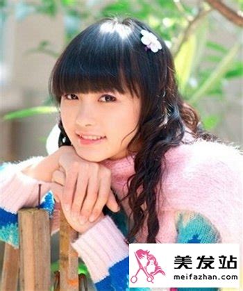 甜美留海发型图片