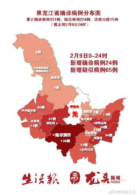黑龙江最新疫情地图2月10日通报：新增新冠肺炎确诊24例 死亡1例-闽南网