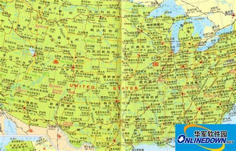 美国地图中文版全图下载_美国地图高清版官方免费下载-华军软件园