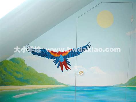 阁楼地中海风格手绘墙-大小墙体彩绘公司
