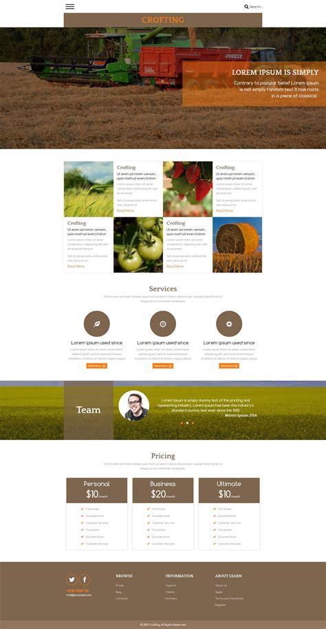响应式农业和农产品网站HTML5模板 - 墨鱼部落格