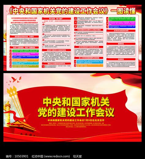 中央和国家机关党的建设工作会议宣传展板图片下载_红动中国