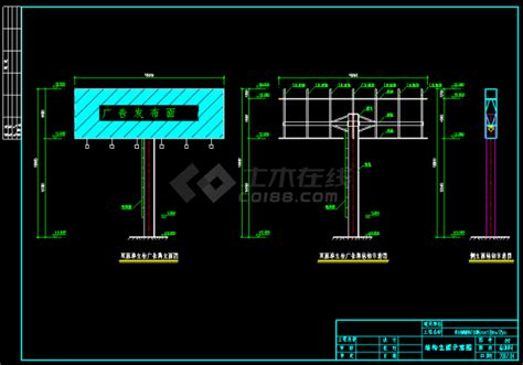 立柱式广告牌设计图__室外广告设计_广告设计_设计图库_昵图网nipic.com