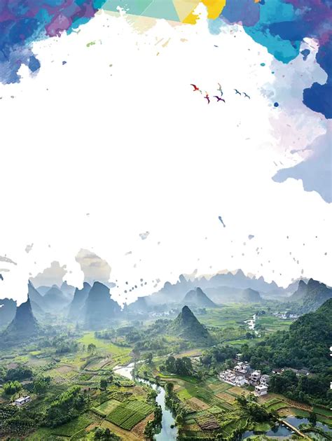 桂林山水旅游风景海报背景模板背景图片素材下载_图片编号qdrolmam-免抠素材网