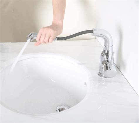四方水龙头Faucet铜伸缩冷热混水台盆面盆浴室抽拉水龙头-阿里巴巴