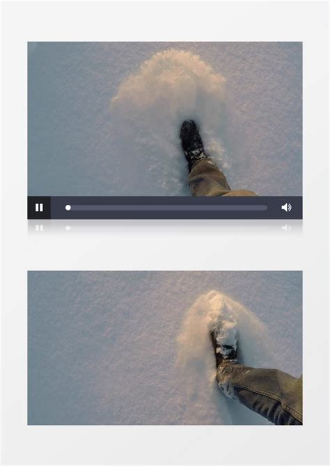 在大雪覆盖的地面上行走实拍视频素材模板下载_实拍视频_图客巴巴