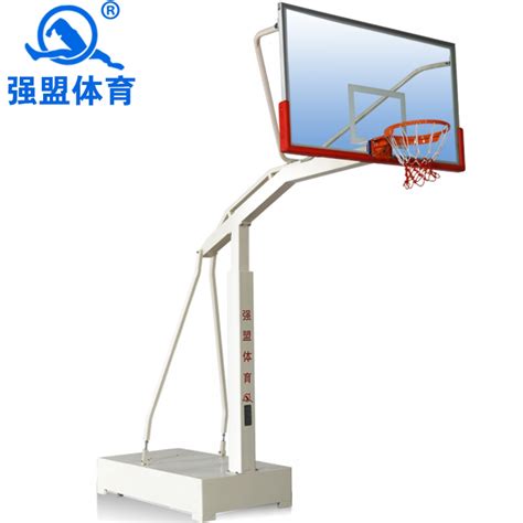 专业型篮球架 QML-07 白/付-移动篮球架-强盟体育健身器材厂