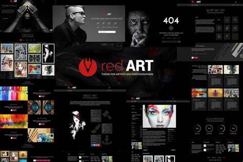 Red Art-黑色酷炫网站前端HTML模板免费下载 - 魔棒网