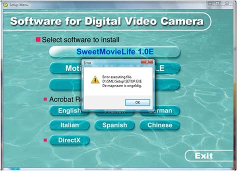 Error executing file using software for digital video camera - Techyv.com