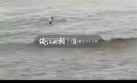 3人淌浅水过钱塘江被冲走 岸边市民崩溃大哭：快跑啊