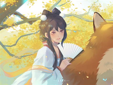 狐狸绘画古风头像女生版