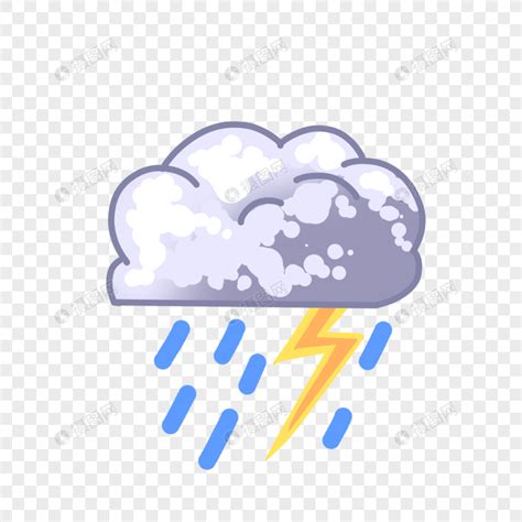 常用天气图标-雷暴雨素材图片免费下载-千库网