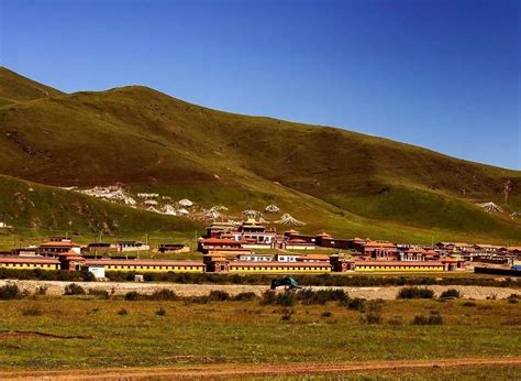 青海果洛藏族自治州的草地雪山摄影图配图高清摄影大图-千库网