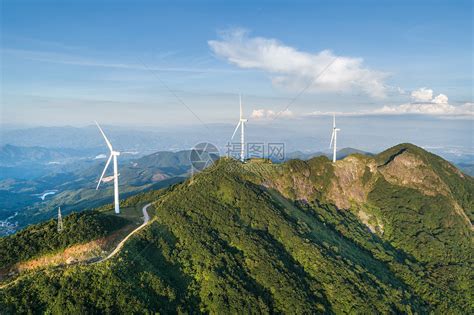 广东河源缺牙山风力发电机高清图片下载-正版图片501658436-摄图网