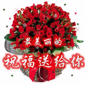 火红的玫瑰代表我给你的祝福_鲜花送花qq表情大全_朝夕网QQ表情
