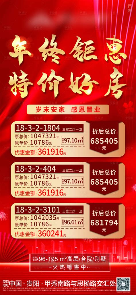 地产红金特价房房源信息海报CDR广告设计素材海报模板免费下载-享设计