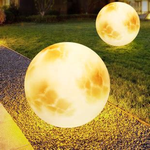 LED户外月球灯景区装饰太阳能星球灯草坪灯公园3d浮雕月亮灯圆球-阿里巴巴