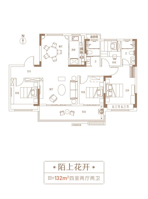 信阳碧桂园·黄金时代4室2厅2卫户型图-信阳楼盘网
