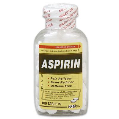 Aspirin - 325mg (100/Bottle)
