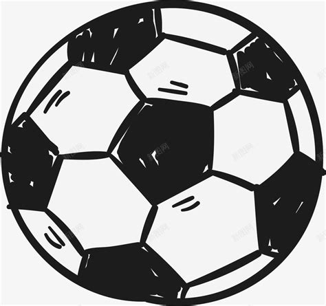 一个黑白色足球手绘图图标图标免费下载-图标0QVgqqejk-新图网