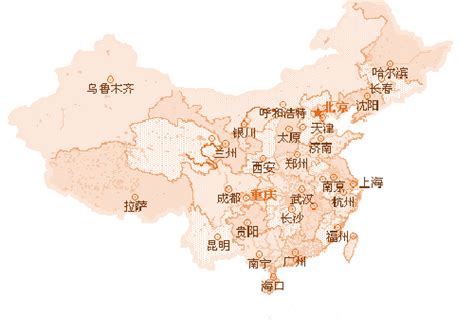 中国主要城市地图图片