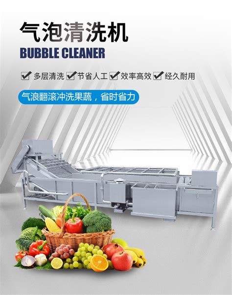 厂家定制小型果蔬气泡清洗机 预制菜中央厨房清洗设备 中药清洗机-阿里巴巴