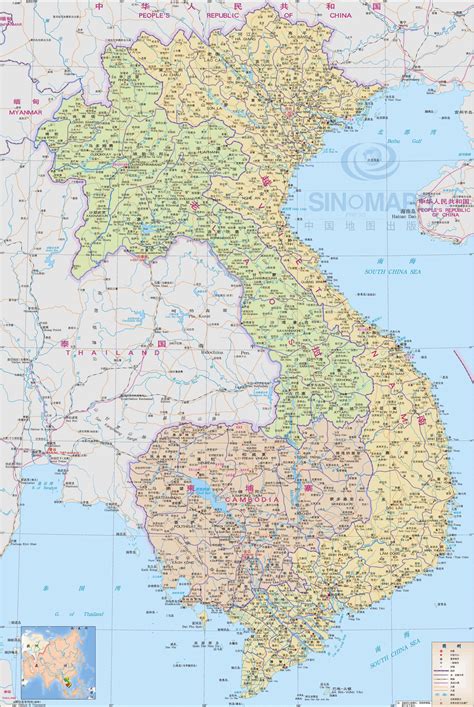 中越边境地图图片
