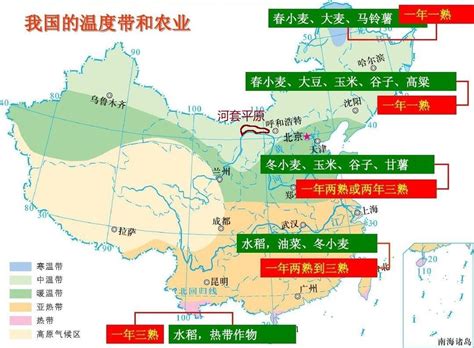 我国主要农作物产地分布图(2) - 中国地理地图 - 地理教师网