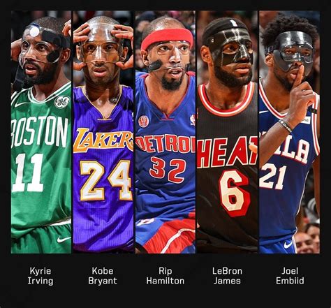 谁是最佳面具侠？ESPN晒出五位戴面具的球员合照_虎扑NBA新闻