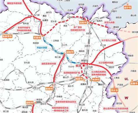 湖南2030高速规划图,长沙县城北道路规划图,湖南十四五铁路规划(第11页)_大山谷图库