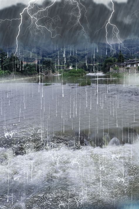 自然灾害飓风海啸暴雨插画图片下载-正版图片401759116-摄图网