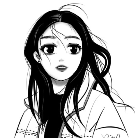 库里女生头像手绘温柔