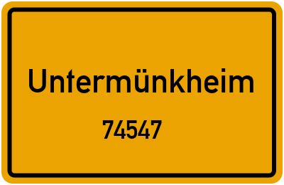 PLZ 74547 in Untermünkheim, Stadtteil(e) mit der Postleitzahl 74547 ...